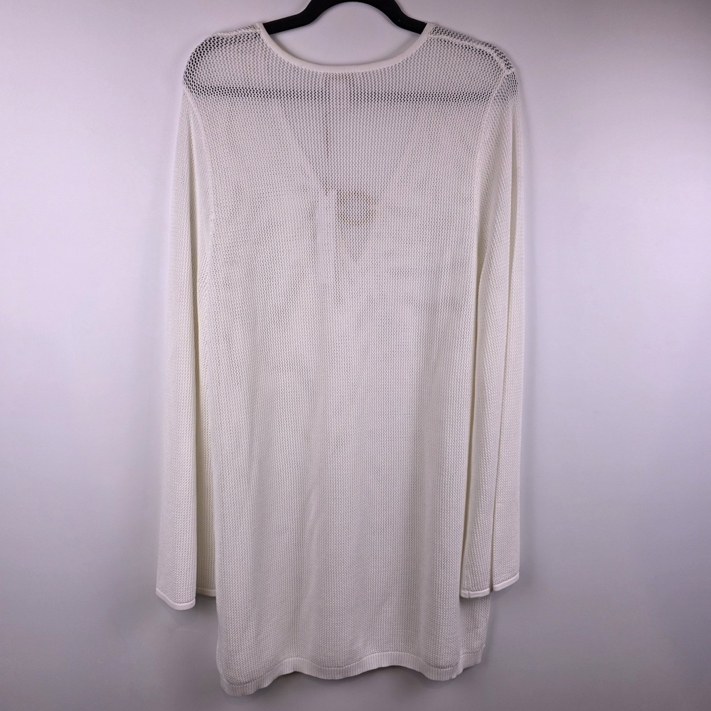 NEW House of Harlow 1960 Women's Boho Crochet Knit Dress XL Beach Cover Up White - Picture 3 of 7